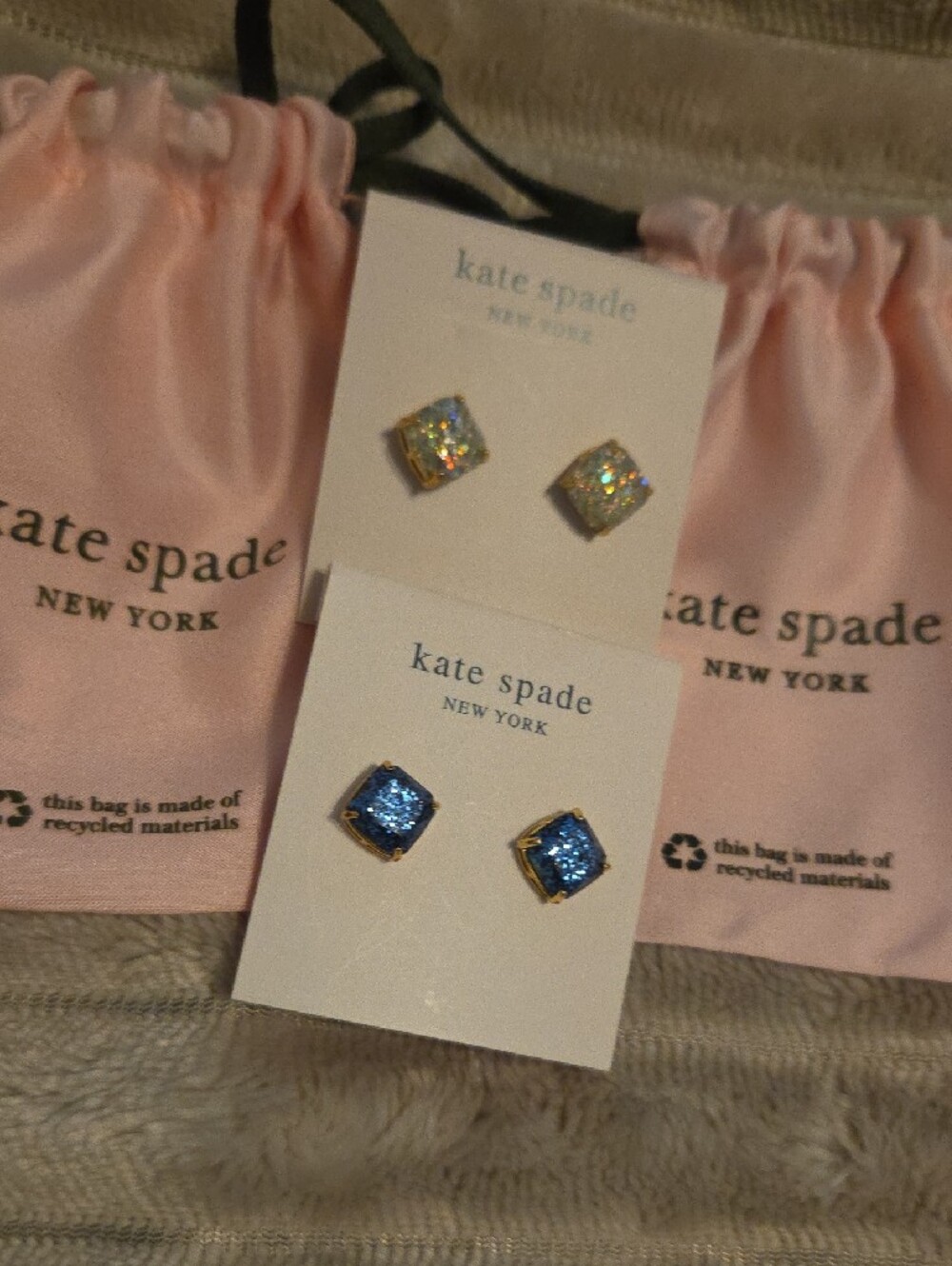 kate spade glitter stud earrings Bundle!